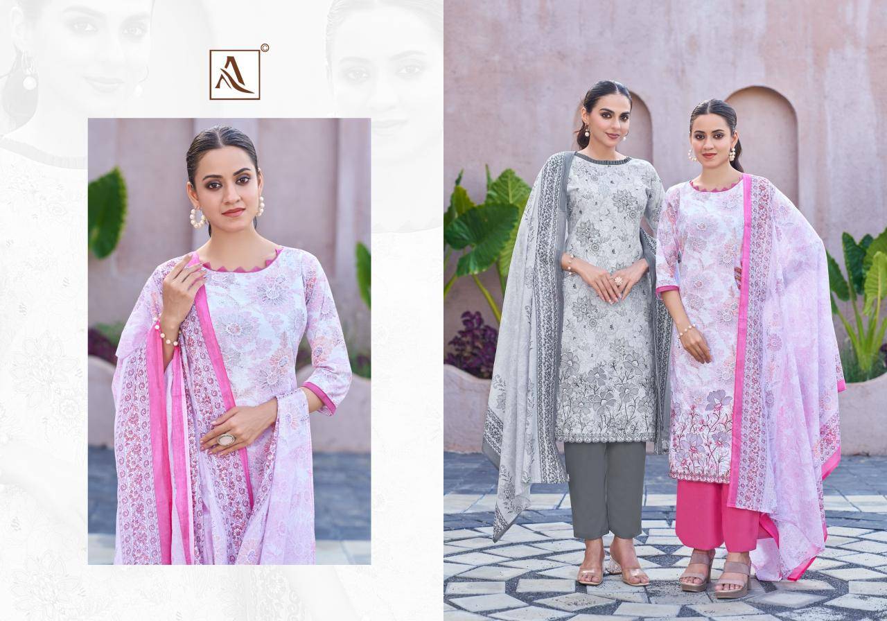 Alok suit adeena Wholesale dress material suppliers in India